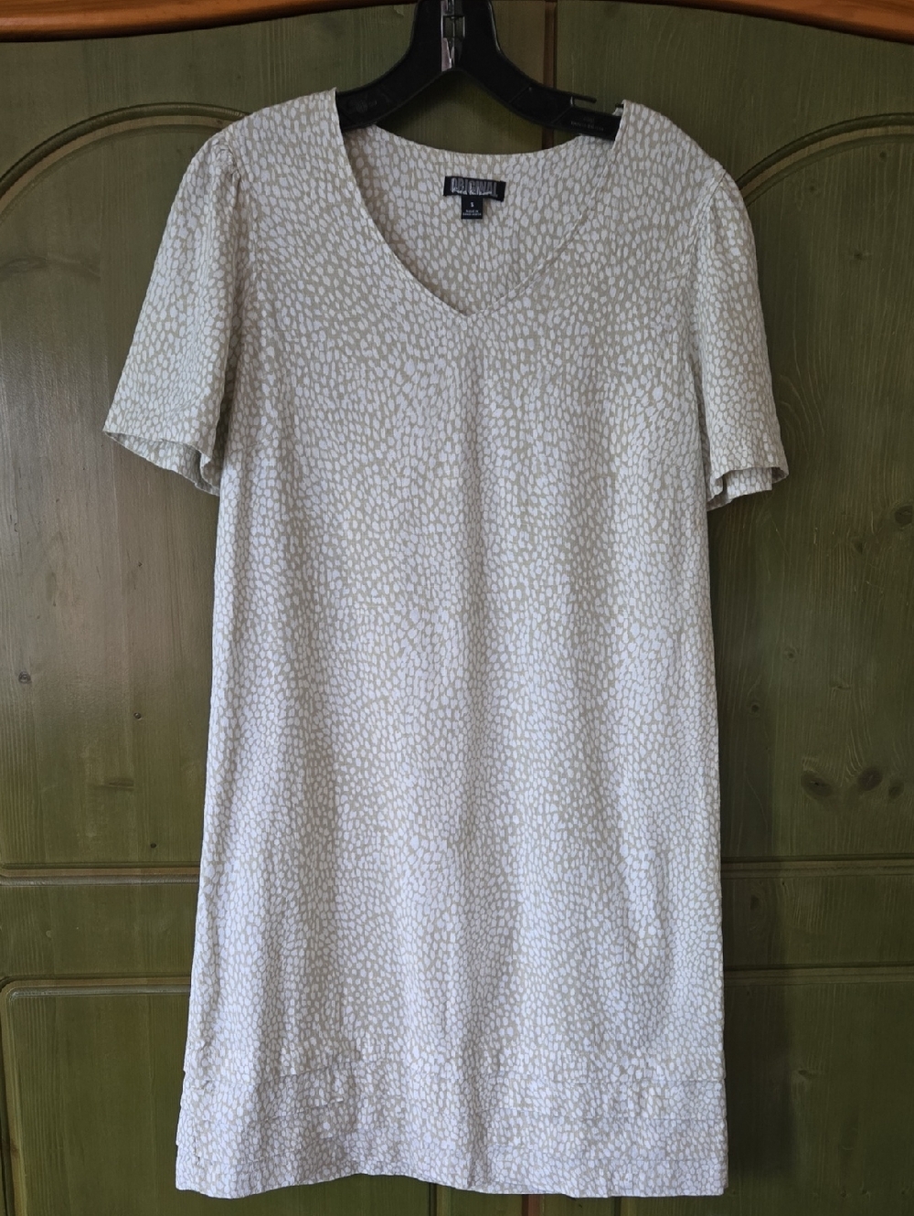 Nicole Miller Original Womens Small Dress short sleeve Linen